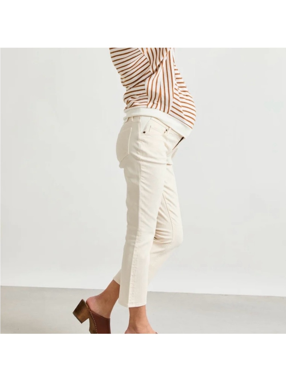 Hatch the Crop Maternity Jean in eggshell 29